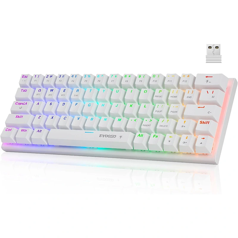 63 RGB Keys wireless BT 2.4GHz type-c Mechanical Gaming Keyboard