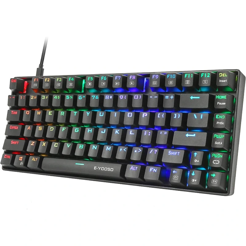 81 Keys RGB Mechanical Gaming Keyboard Water Resistant