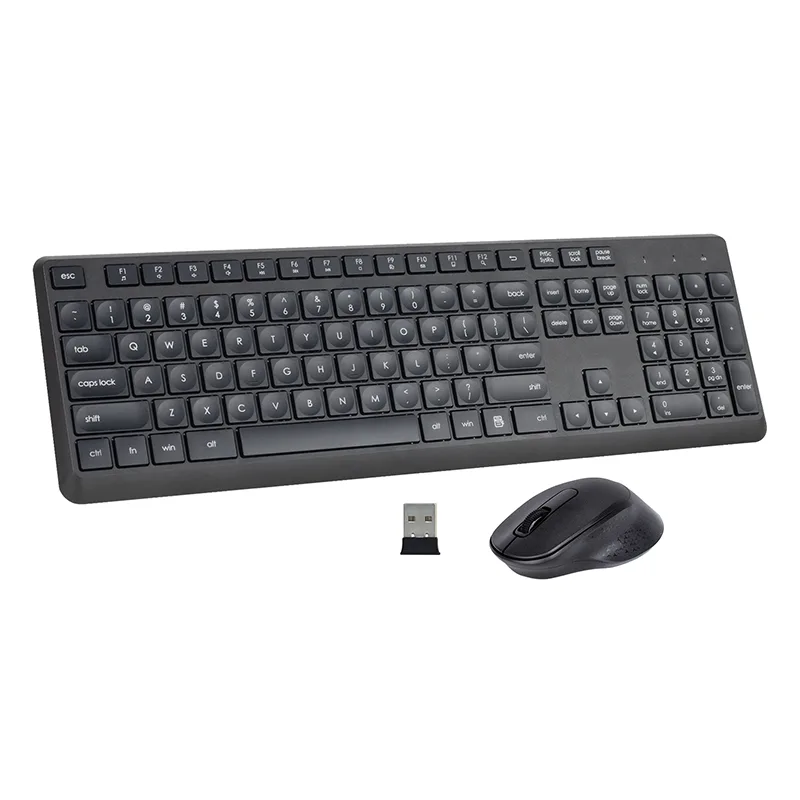 Black 2.4GHz Wireless Keyboard and Mouse Combo