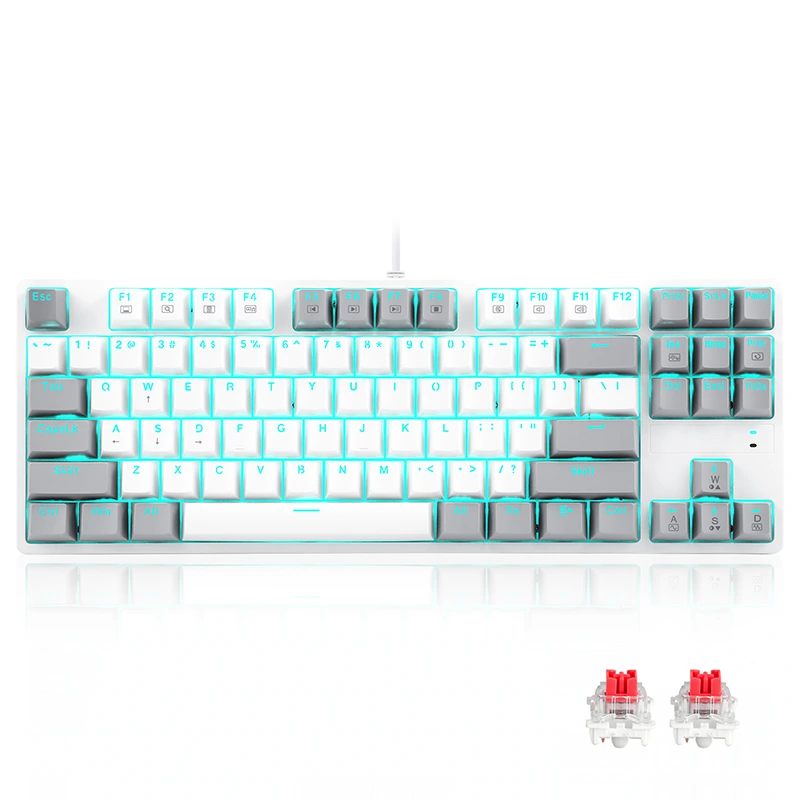 LED 87 Keys Wired Mechanical Gaming Keyboard