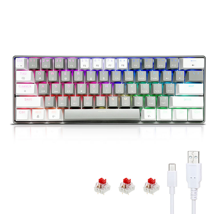 Portable 60% RGB Mechanical Gaming Keyboard